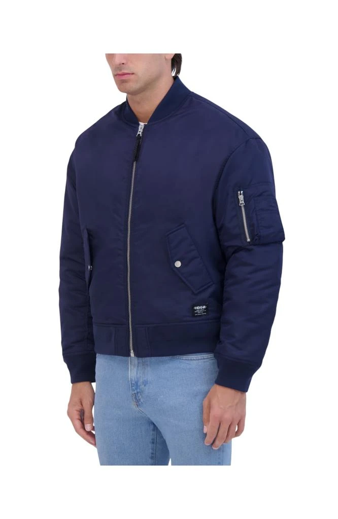Hudson Jeans Outerwear Hudson Jeans Men's Ma-1 Military Bomber Jacket With Knit Collar And Cuff 5
