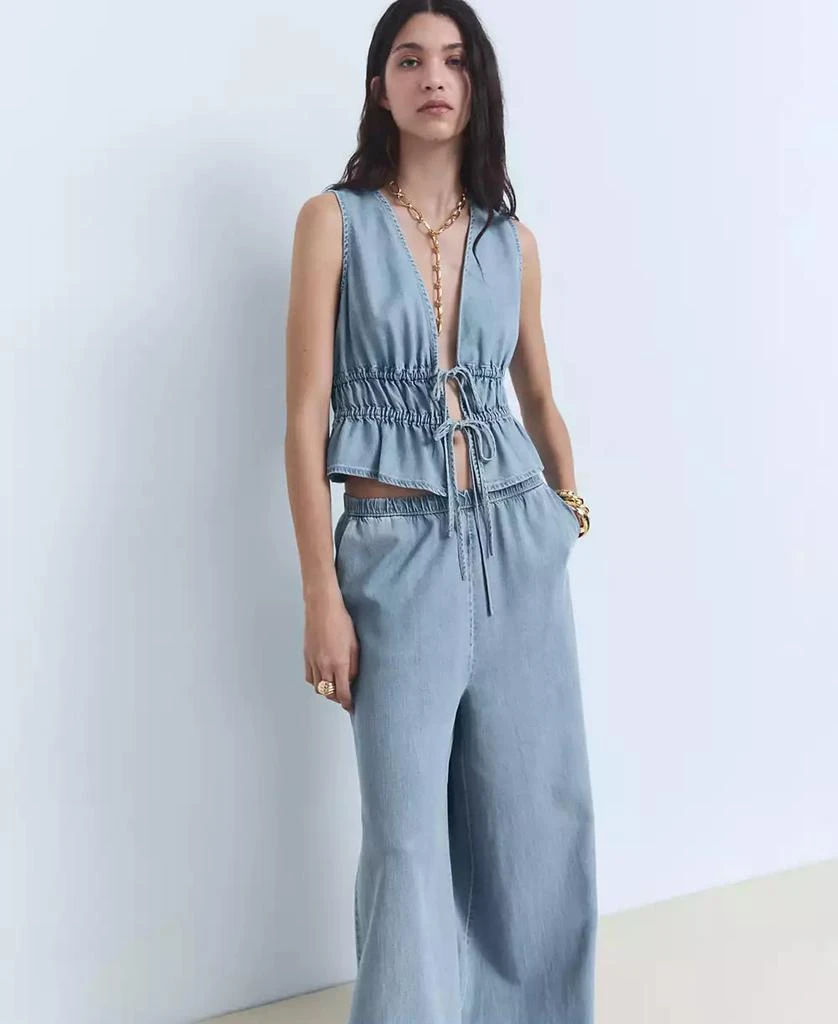 Mango Women's Tie Closure Lyocell Top 3