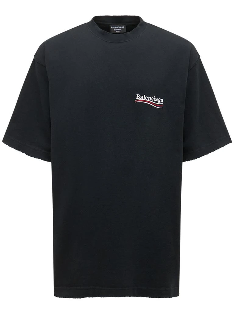 Balenciaga Logo Cotton T-shirt 1