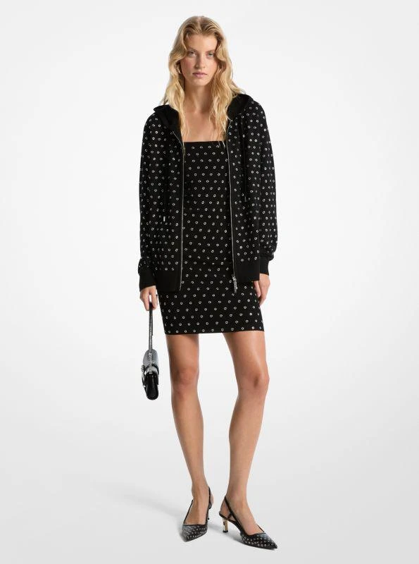 Michael Kors Grommeted Wool Zip-Up Hoodie 2