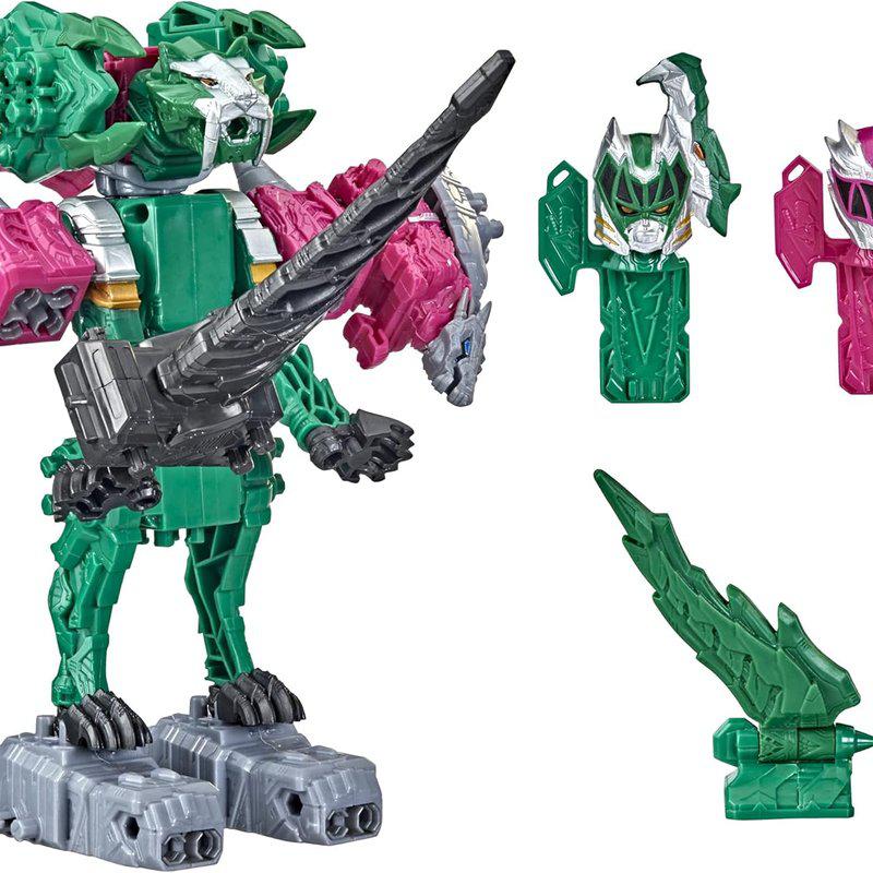 Hasbro Power Rangers Dino Fury Pink Ankylo Hammer And Green Tiger Claw Zord