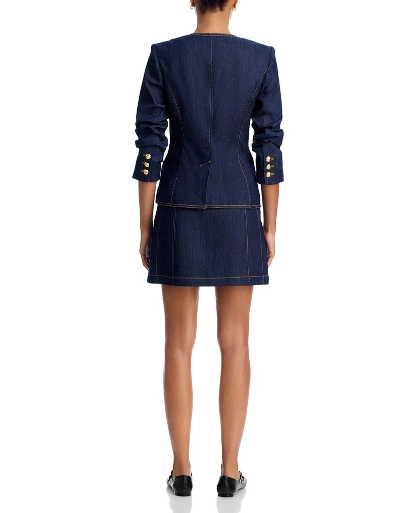 Cinq à Sept Chris Ruched Denim Jacket 4