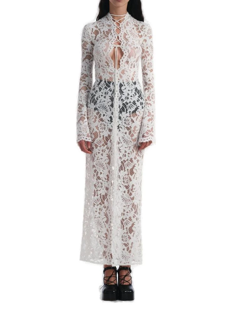 MANURI MANURI Sally Semi-Sheer Lace Midi Dress 1