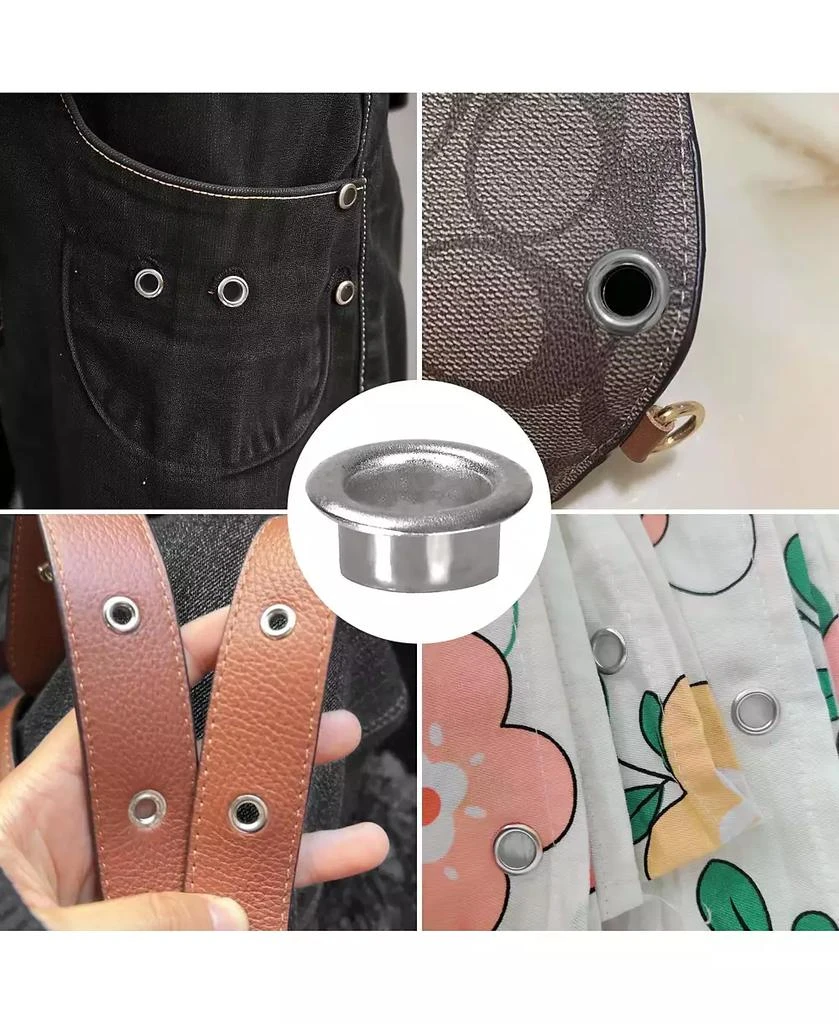 Yescom 10000 pcs Grommet Kit 3/8 inch Size #2 Nickel Grommets for Fabric Leather Tarp Auto-feeding Eyelet Machine 2