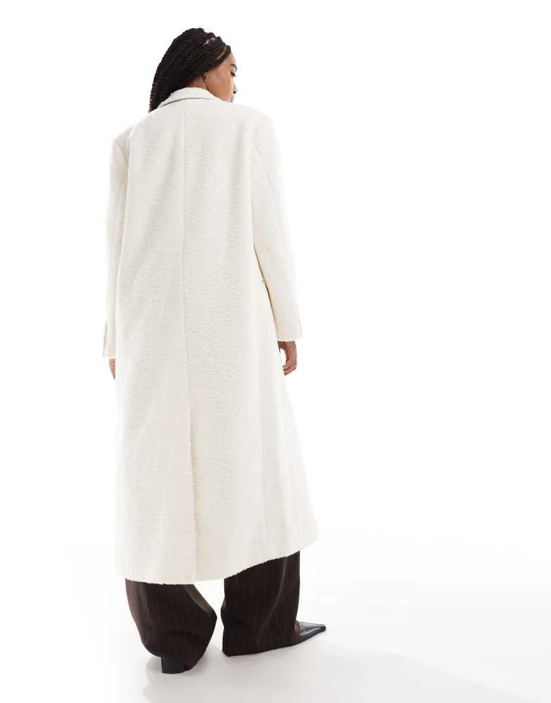 ASOS ASOS DESIGN Tall cosy boucle dad coat in cream 2