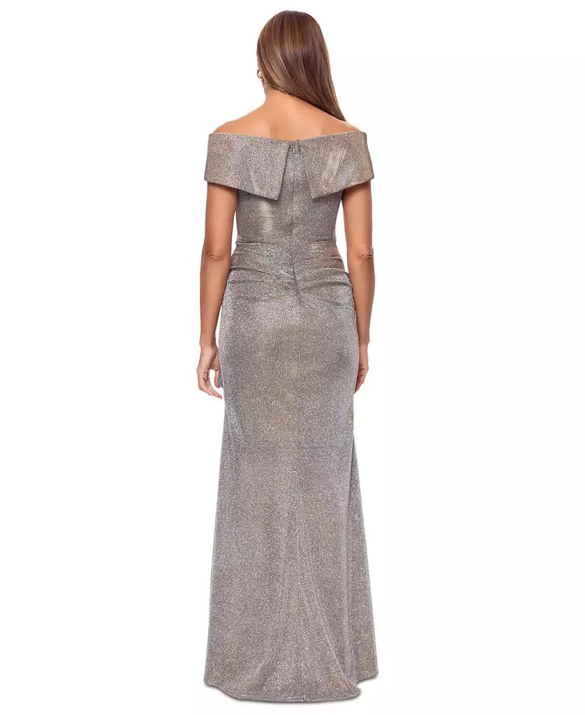 XSCAPE Petite Sweetheart-Neck Off-The-Shoulder Gown