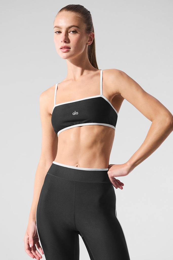 フィットネストップス [Alo Yoga] Airlift Charger Bra Alo Airlift Charger Bra - Black/White - Lingerie - Compare