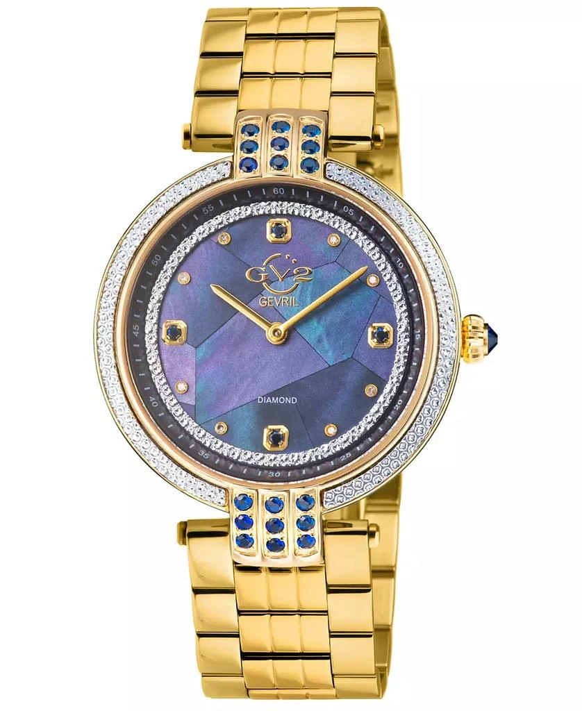 Gevril Women
s Matera Swiss Quartz Gold-Tone Stainless Steel Watch 35mm 1