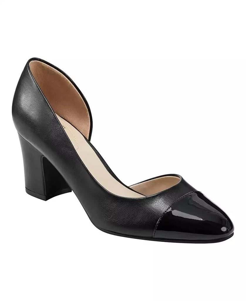 Shop Women's Laynier Cap Toe D'Orsay Block Heel Pumps on Sale at
