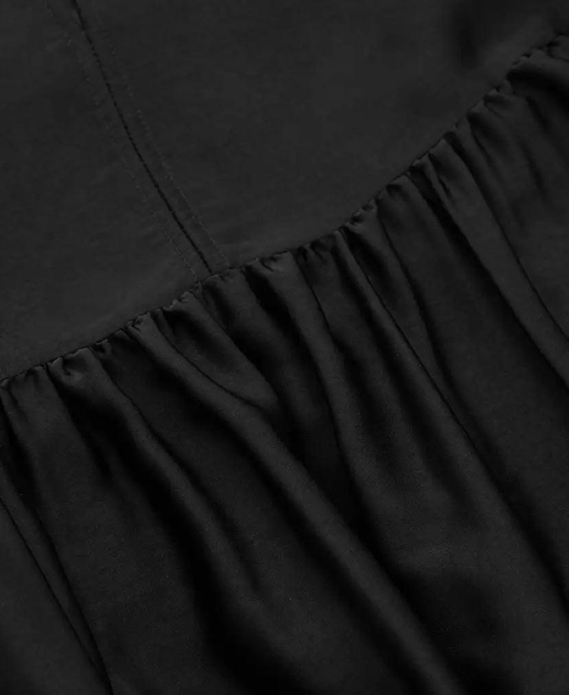 cos Tiered dress with puff sleeves