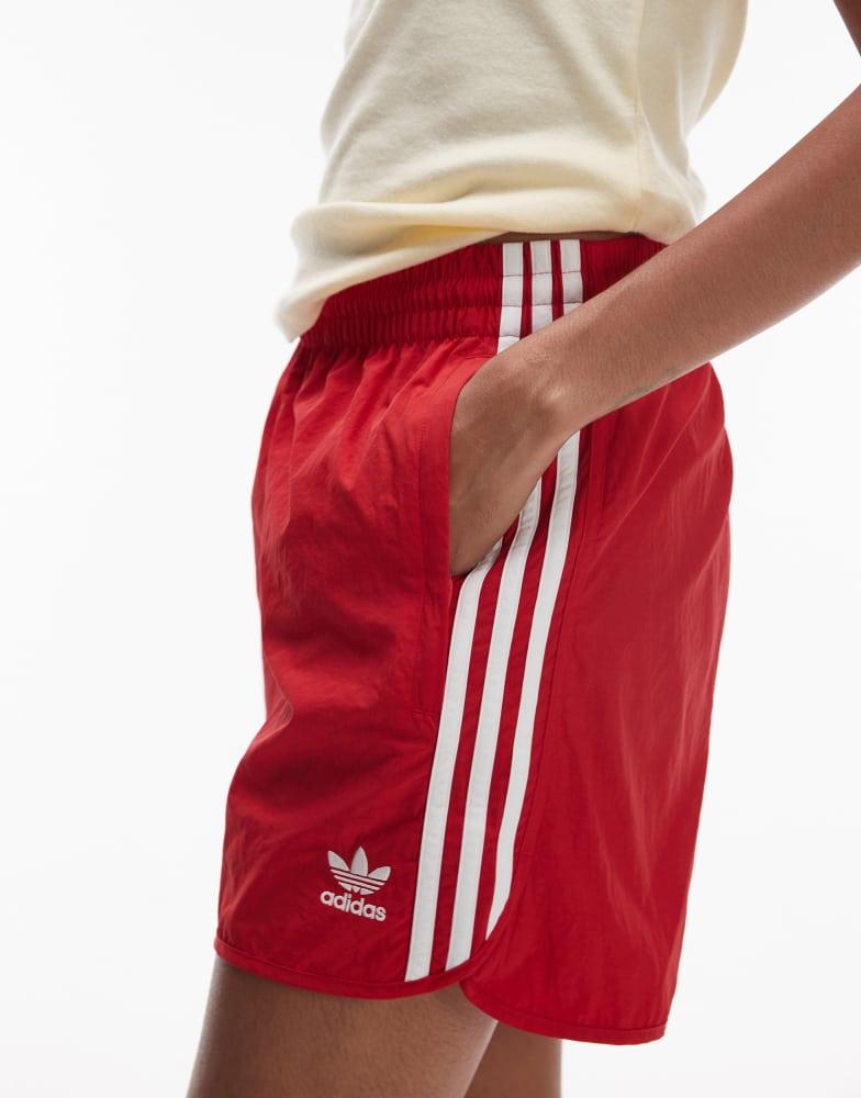Adidas adidas Originals Adicolor sprinter shorts in red