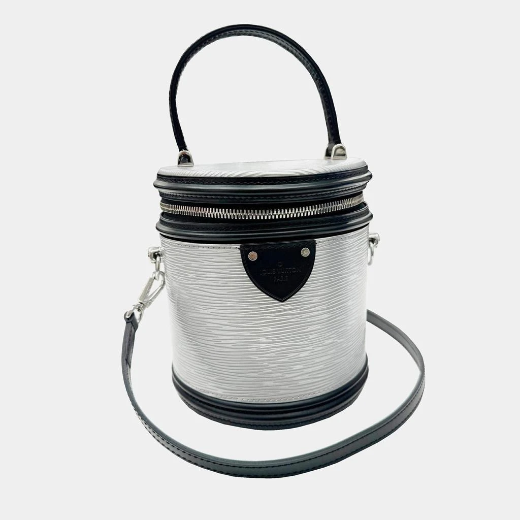 Louis Vuitton Louis Vuitton Silver/Black Leather Cannes Top Handle Bag 2