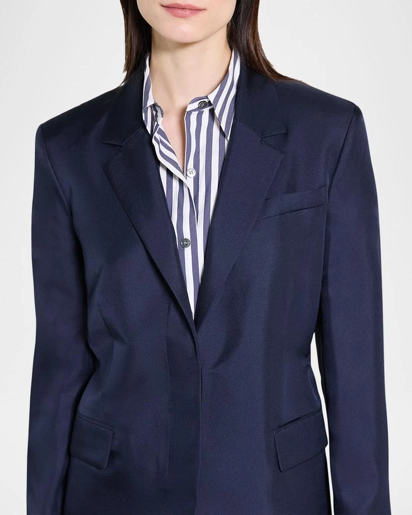 Theory Relaxed Silk Cinch Blazer 5