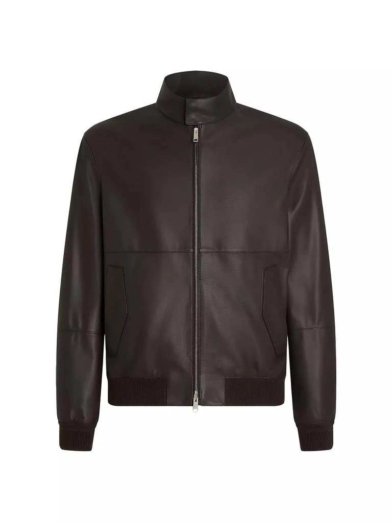 Zegna Nappa Leather Bomber Jacket 1