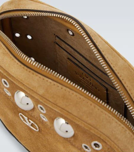 Valentino Nellcôte studded suede crossbody bag 4