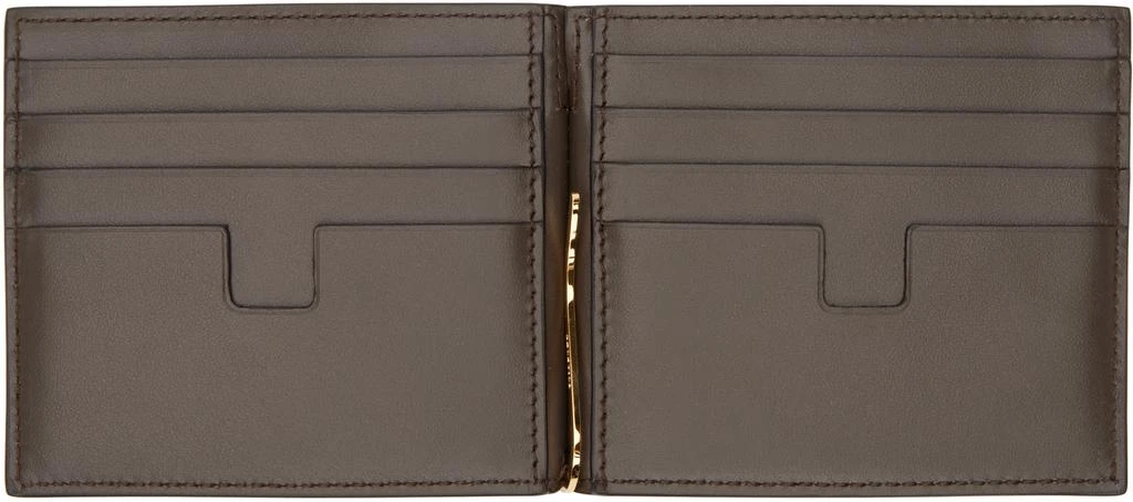 Tom Ford Khaki Camo Nubuck T Line Money Clip Wallet 3