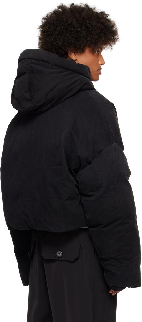 Black MML Hooded Puffer Down Jacket – On Sale Now with Up to 80