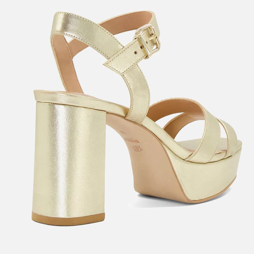 Dune DUNE LONDON WOMEN'S MOLTEN LEATHER MID-PLATFORM SANDALS 4