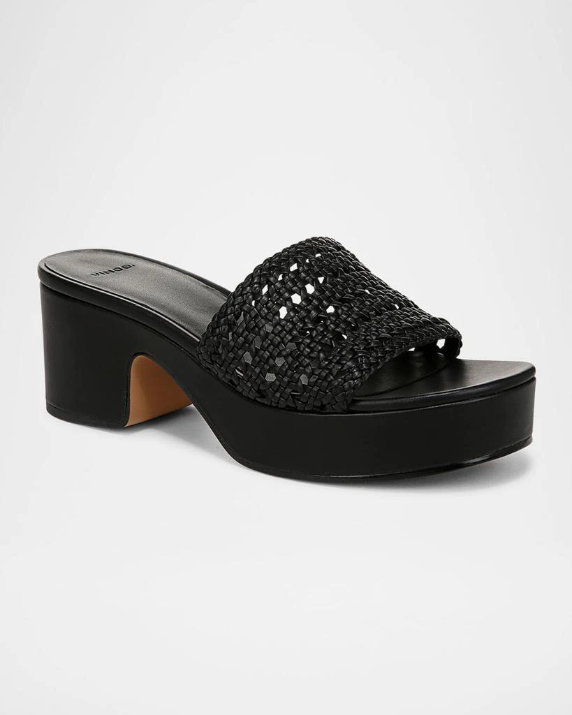 Vince Margo Crochet Leather Platform Sandals 3
