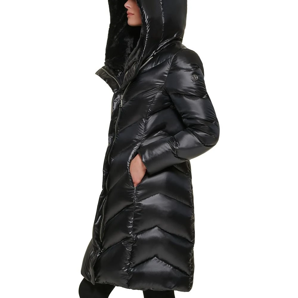 Calvin Klein Women's Faux-Fur-Lined Hooded Down Puffer Coat 3