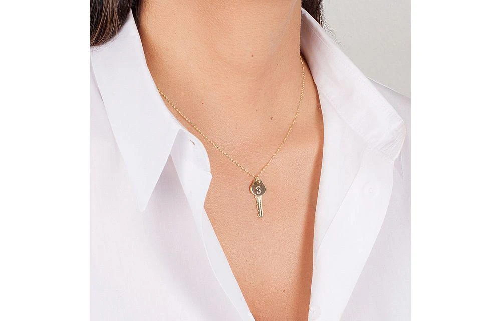 Zoe Lev 14K Yellow Gold Key Pendant Necklace, 18" 2