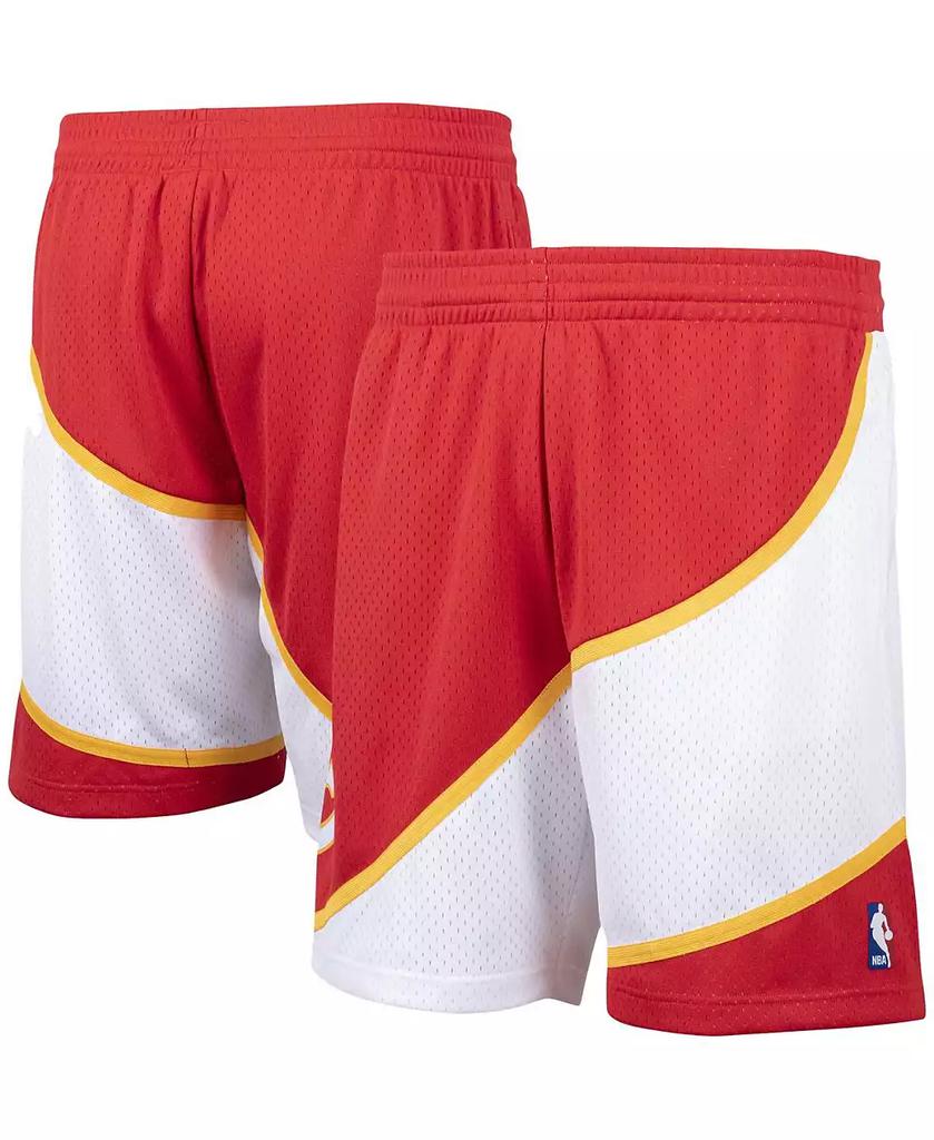 Mitchell and Ness Men's Red Atlanta Hawks Hardwood Classics Swingman Shorts