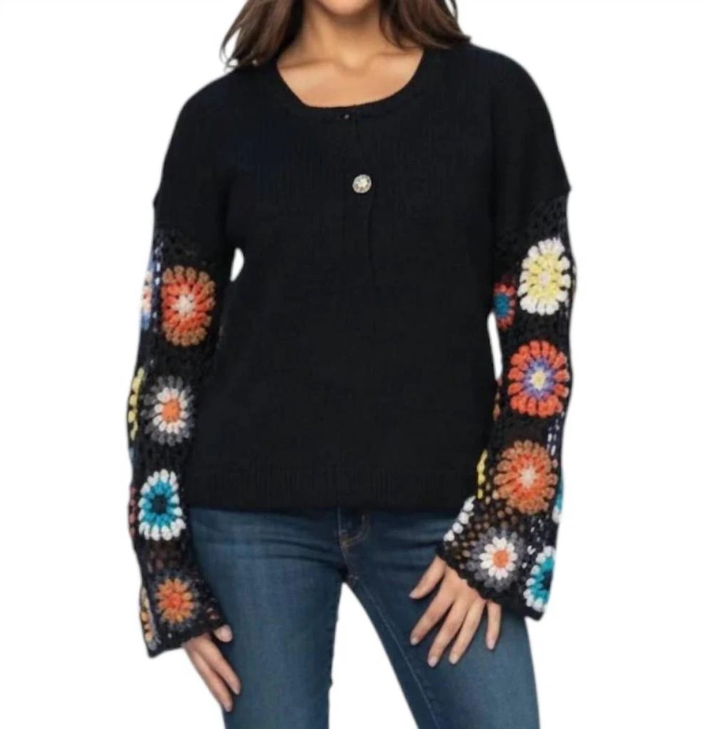 Tolani Tolani - Moris Crochet Cardigan Sweater