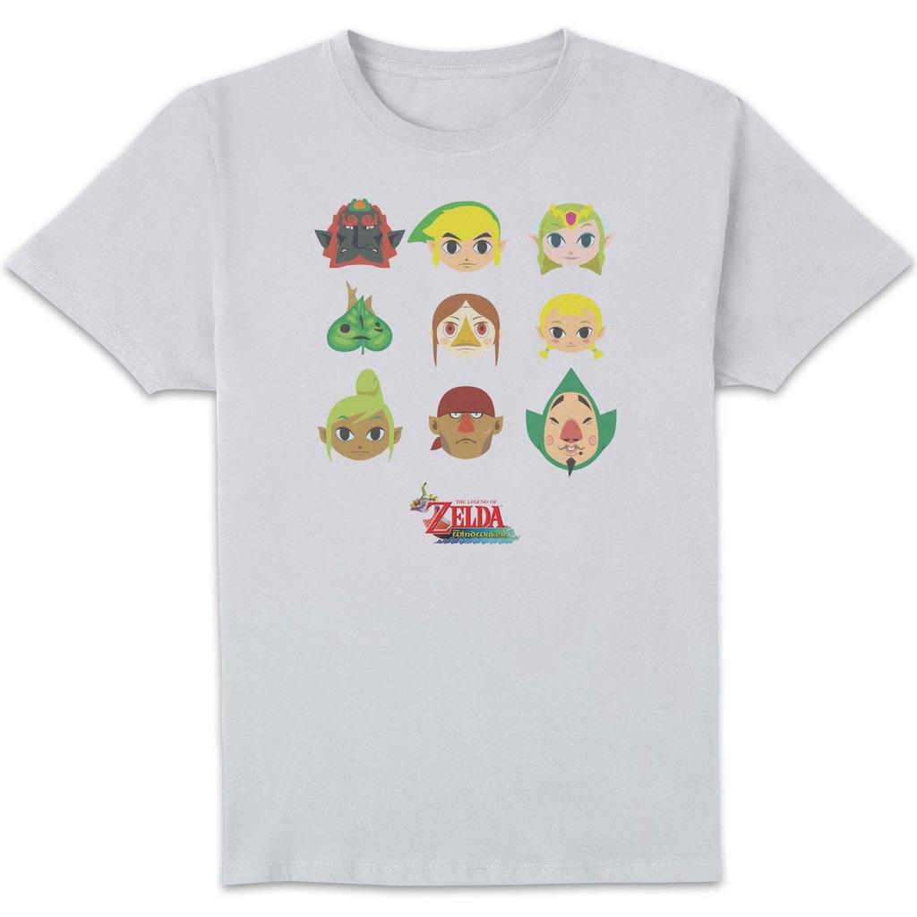 Nintendo The Legend of Zelda Wind Waker Faces Unisex T-Shirt - White