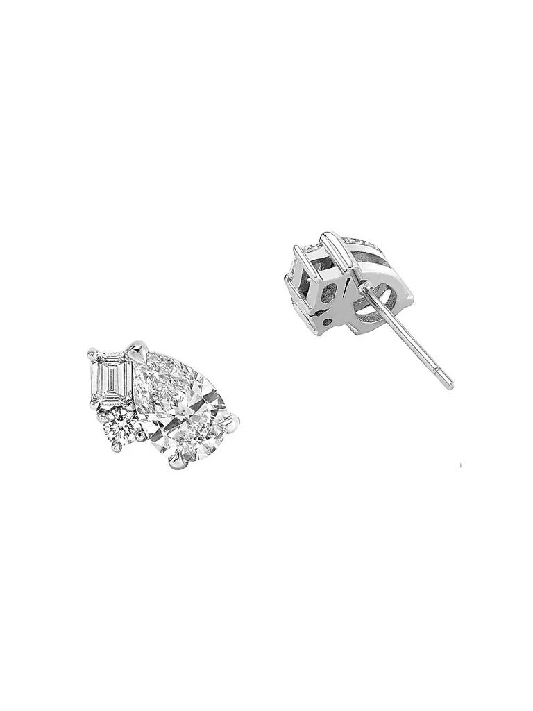 VRAI Chateau 14K White Gold & 1.55 TCW Lab-Grown Diamond Cluster Stud Earrings 3
