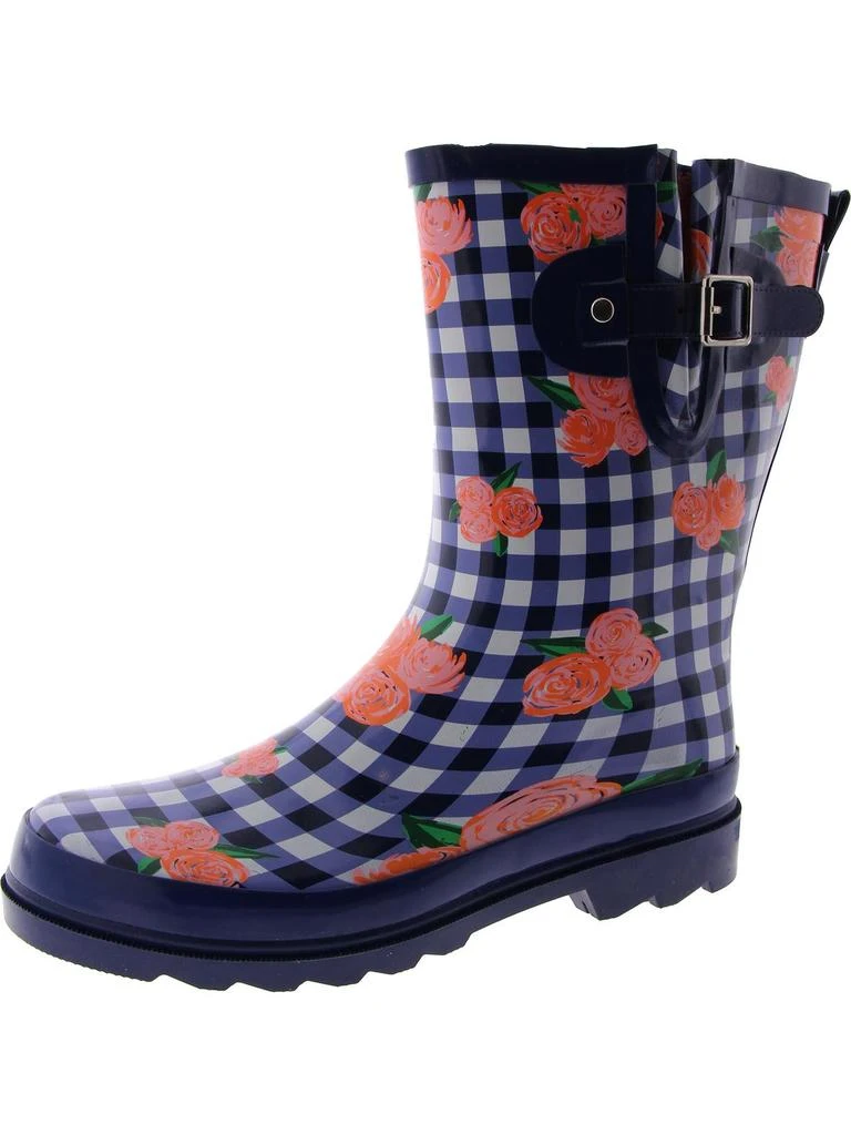 Western Chief Blooming Womens Rubber Floral Print Rain Boots 1