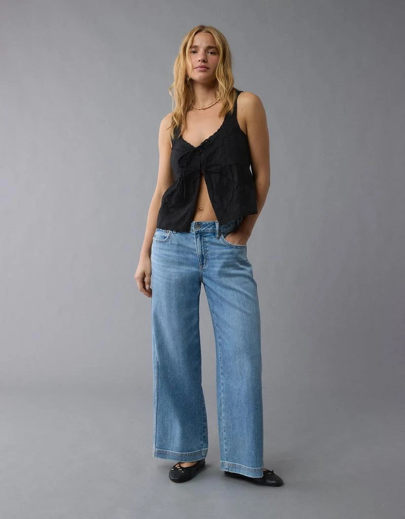 AE AE Tie Front Scoop Neck Flyaway Tank Top 1