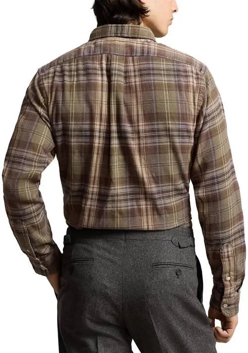 Ralph Lauren Classic Fit Plaid Brushed Flannel Shirt 2