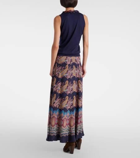 ETRO Embellished silk and cashmere top 3