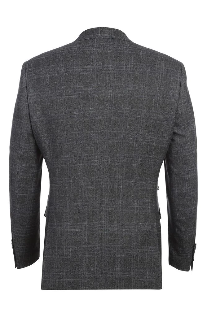 English Laundry Plaid Trim Fit Peak Lapel Two-Piece Suit 4