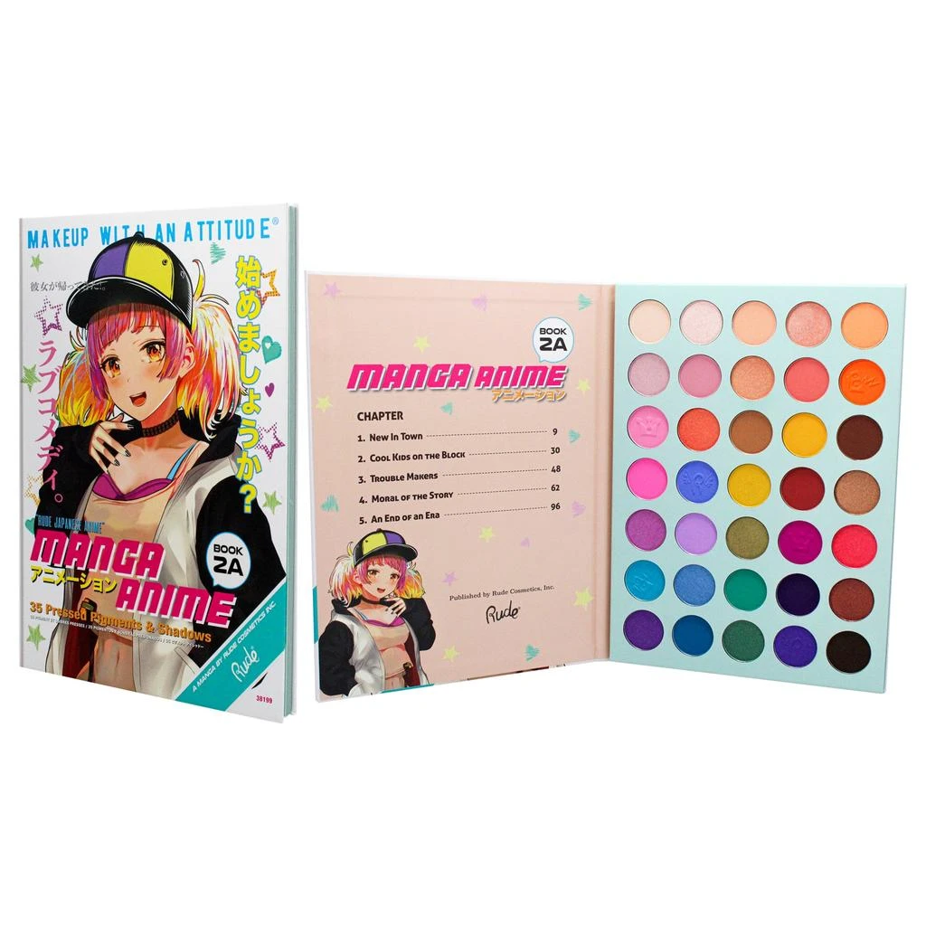 Rude Cosmetics Manga Anime 35 Eyeshadows Palette - Book 2A by  for Women - 1.34 oz Eye Shadow 4