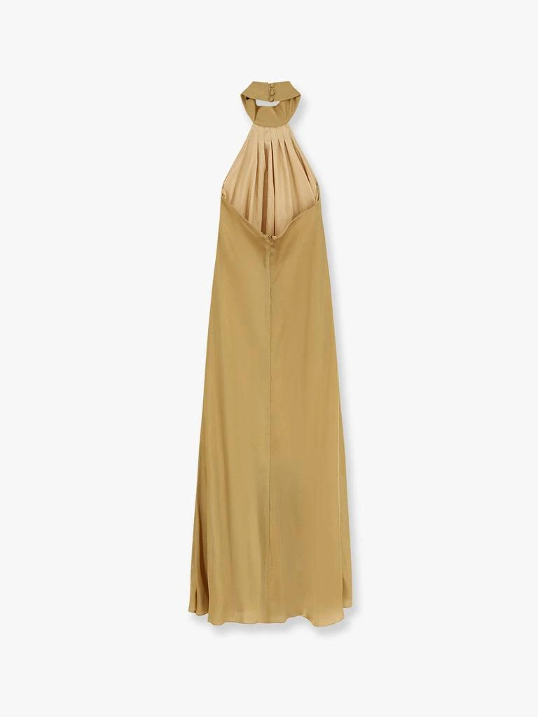 ACTUALEE Flared satin long dress 4