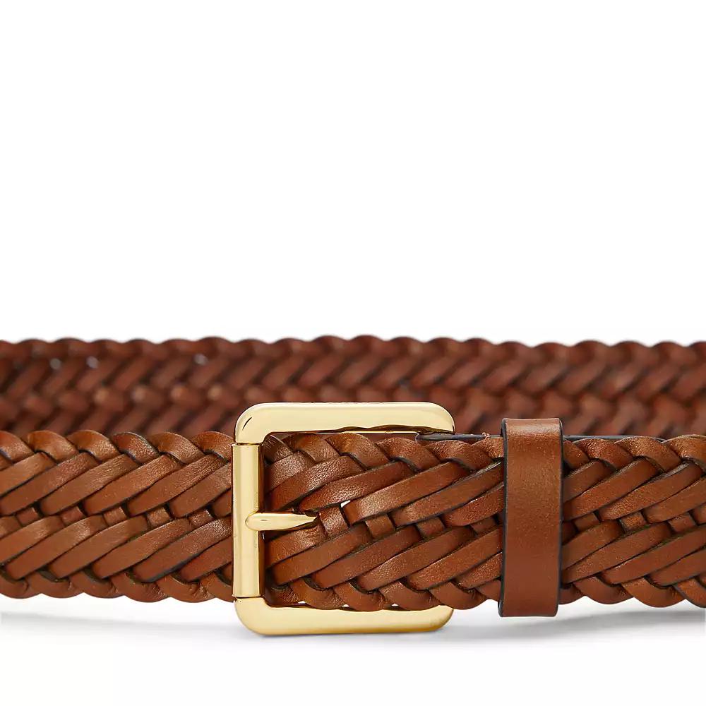 Ralph Lauren Braided Vachetta Leather Belt