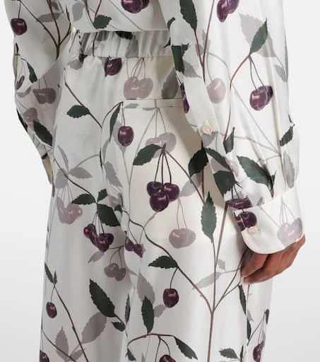 Stella McCartney Printed silk twill wide-leg pants 5