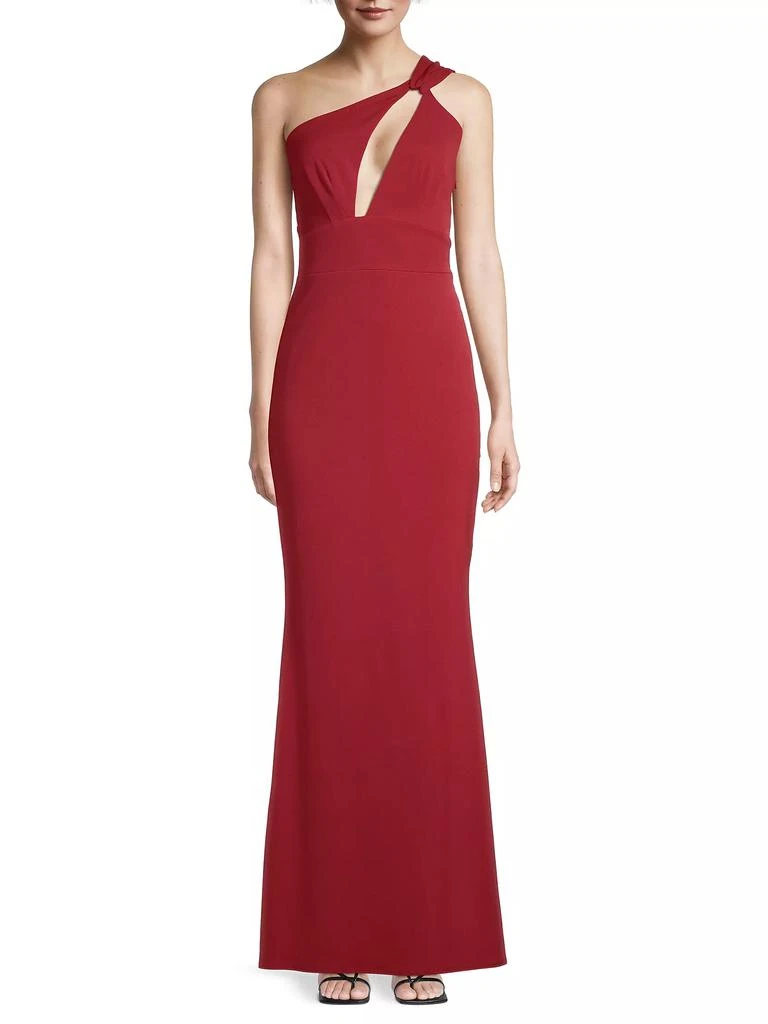Katie May Edgy Asymmetrical One-Shoulder Gown 3