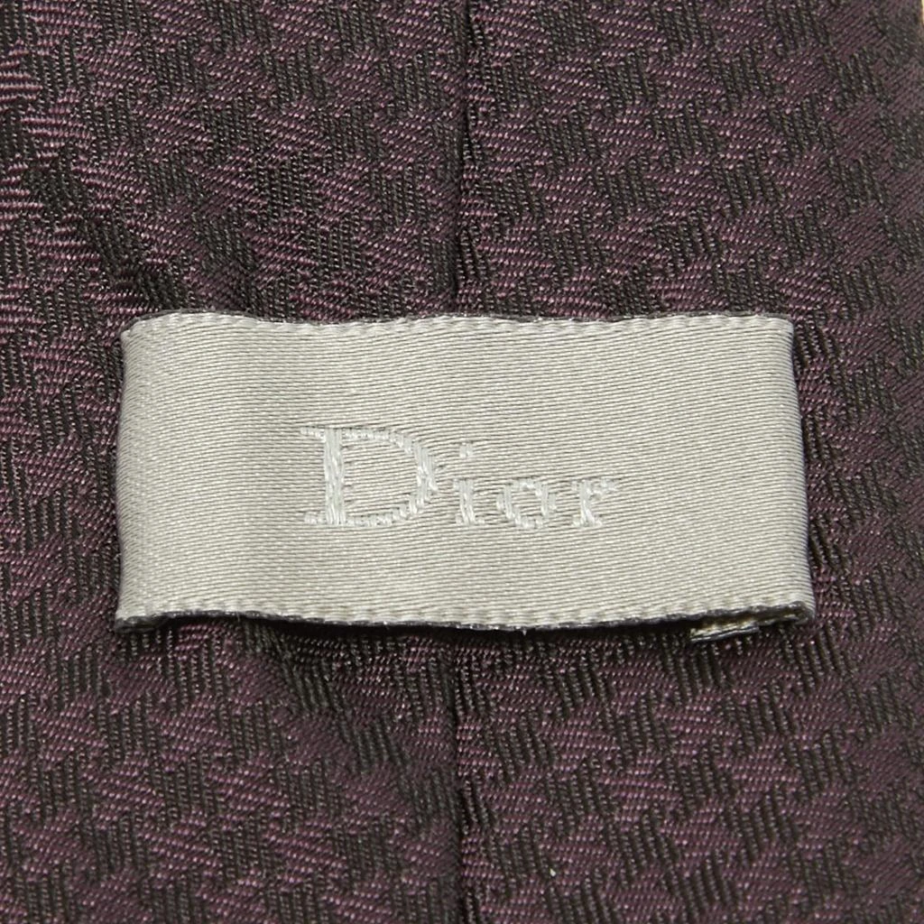 Dior Dior Purple/Black Patterned Silk Skinny Tie 3