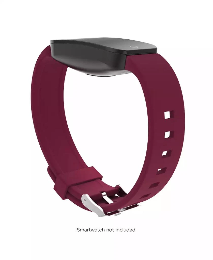 iTouch Active Unisex Maroon Black Extra Interchangeable Silicone Strap 2