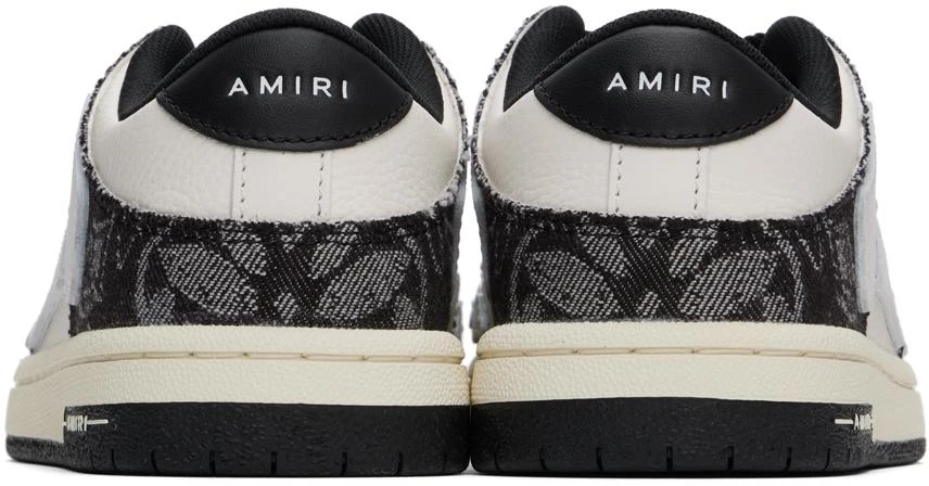 AMIRI White & Black Bandana Denim Skel Top Low Sneakers 2