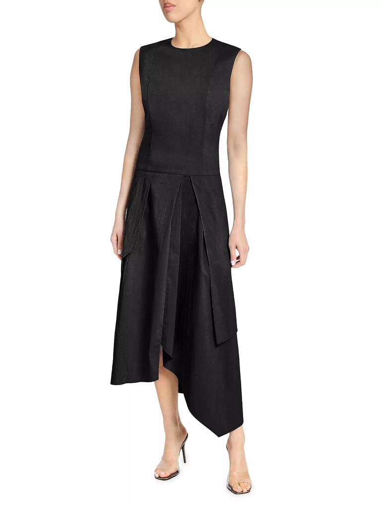 Santorelli Multi-Panel Asymmetric Midi-Dress