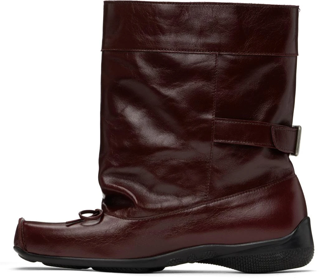 OPEN YY Burgundy Ballet Slouchy Short Boots 3