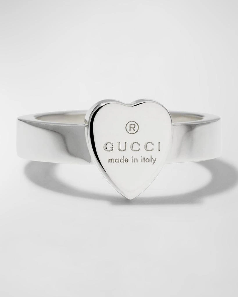 Gucci Engraved Heart Trademark Ring 1