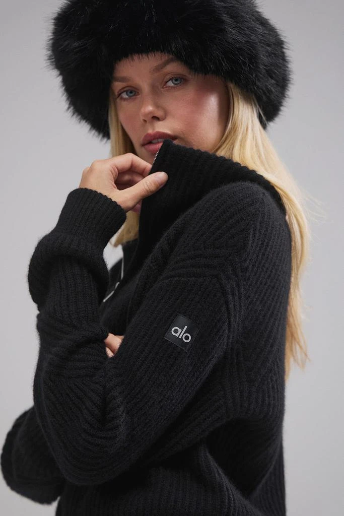 Alo Courchevel Cashmere Full Zip Jacket - Black 4