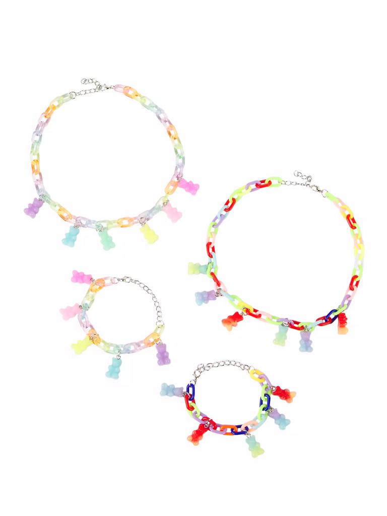 Bari Lynn Girl's Friendship Necklace & Bracelet Set