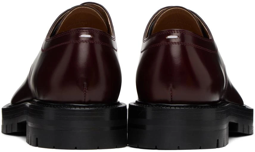 MAISON MARGIELA Burgundy Tabi County Lace-Up Oxfords 2