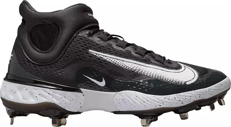 NIKE Nike Men's Alpha Huarache Elite 4 Mid Metal Baseball Cleats 1