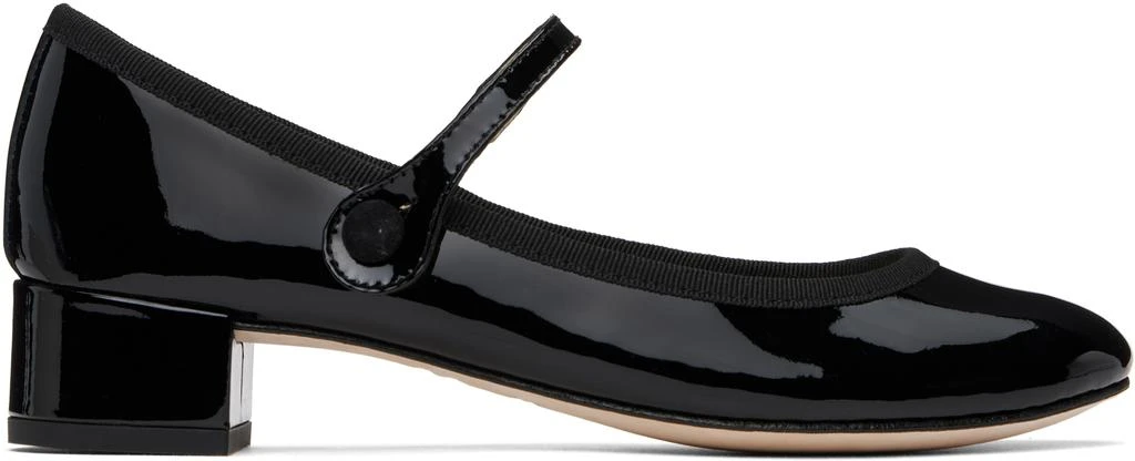 Repetto Black Rose Mary Jane Heels 1